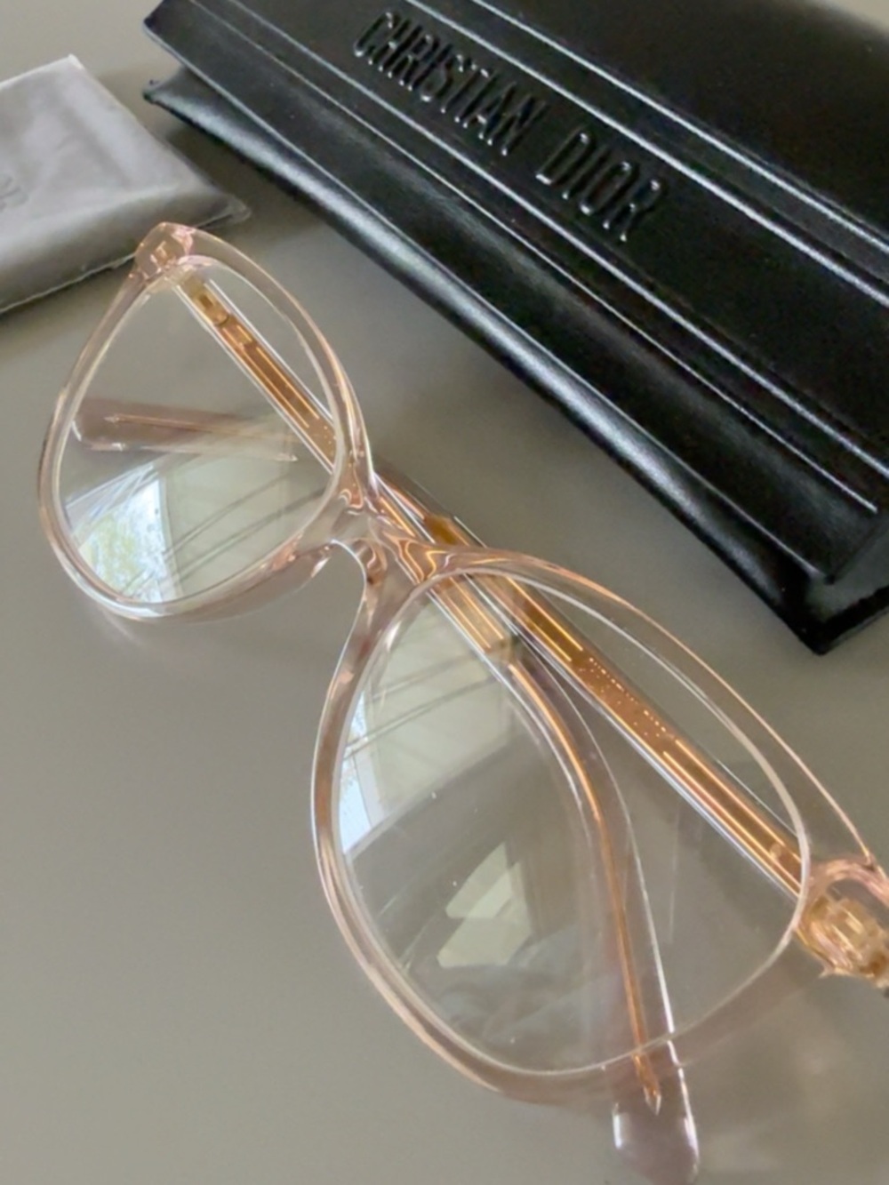 Dior light pink Eyeglasses with Branded Case & cloth - Picture 3 of 14